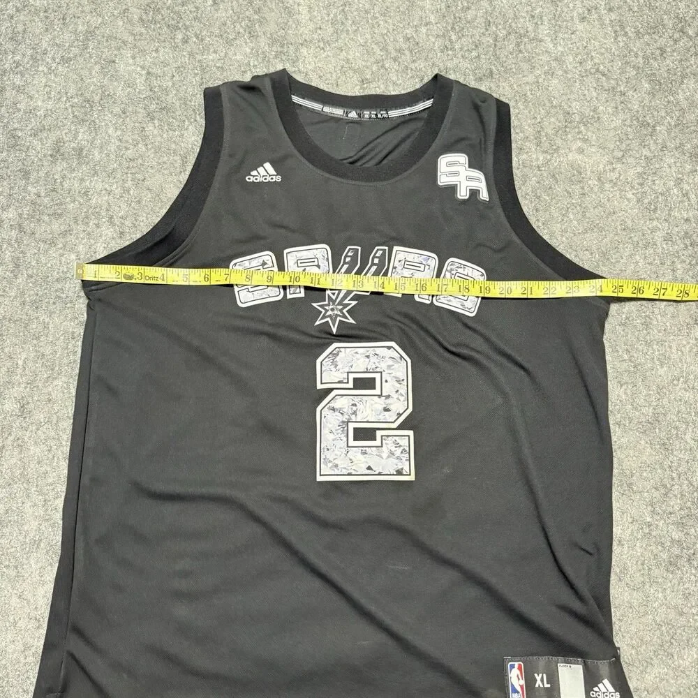 Kawhi Leonard San Antonio Spurs Jersey XL Adidas Diamond Pattern Black